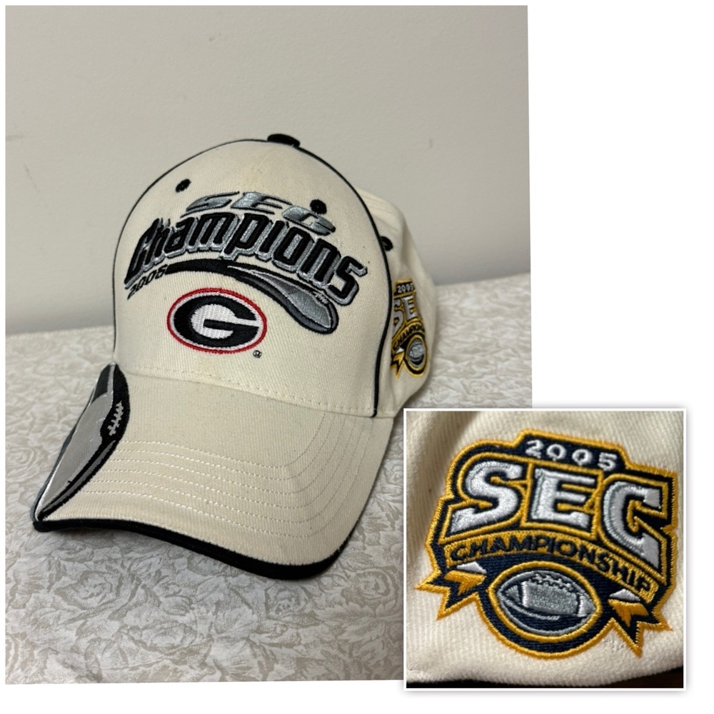 Georgia Bulldogs 2005 SEC Champions Beige Baseball Cap